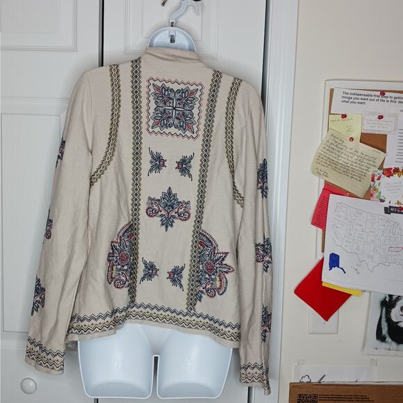 Christopher & Banks Embroidered Boho Cardigan NWOT - Picture 3 of 11